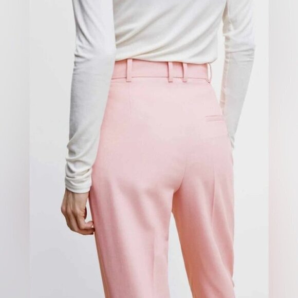 Mango - Women's Straight Suit Trousers - Pale Pink. Size: 6 (US). NWT - Picture 12 of 16